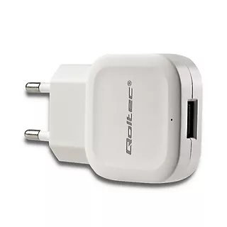 Qoltec Ładowarka sieciowa 12W | 5V | 2.4A | USB | Biała