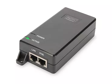 Zasilacz/Adapter PoE + 802.3at, max. 48V 30W Gigabit 10/100/1000Mbps, aktywny