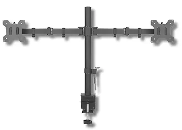 Delock Podwójne ramię biurkowe LED/LCD 13-27 cali 2x10kg VESA regulowane