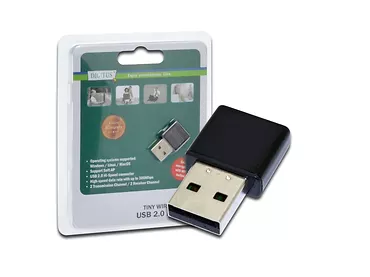 Digitus Mini karta sieciowa bezprzewodowa WiFi 300N 300Mbps na USB 2.0