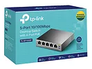 Przełącznik typu desktop TP-Link TL-SF1005P, 5 portów 10/100 Mb/s, 4 porty PoE