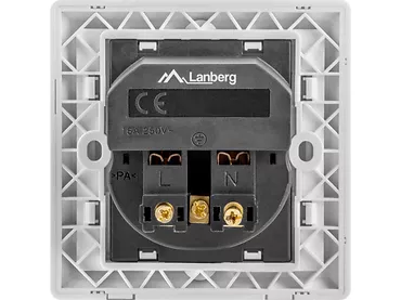 Lanberg Gniazdko podtynkowe 1 x 230V + 2x USB 2.1A