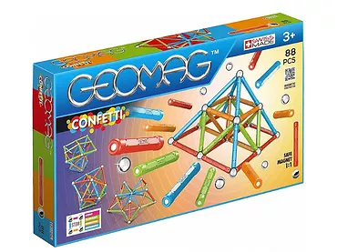 GeoMag - Klocki magnetyczne Confetti 88 el.