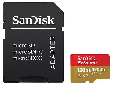 Karta SanDisk Extreme microSDXC 128GB 160/90 MB/s V30 A2 U3 4K