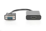 Konwerter/adapter audio-video VGA do HDMI, 1080p FHD, z audio 3.5mm
