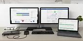 Uniwersalna stacja dokująca USB 3.0 / USB-C 5K Dual Display Power Delivery 2x 4K 60Hz video 2x HDMI 2x Display Port 1x Ethernet
