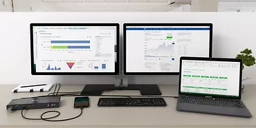 Uniwersalna stacja dokująca USB 3.0 / USB-C 5K Dual Display Power Delivery 2x 4K 60Hz video 2x HDMI 2x Display Port 1x Ethernet