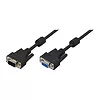 LogiLink Kabel przedłużacz VGA 2xferryt, 3m, czarny
