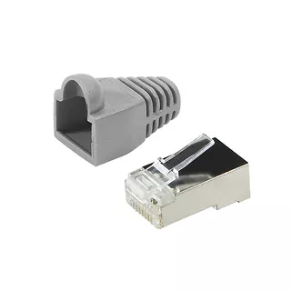 LogiLink Wtyki RJ45 FTP CAT.5e z osłoną 100szt. szare