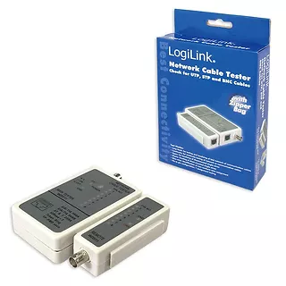 LogiLink Tester kabli RJ45 i BNC z jednostką zdalną