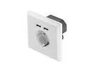 LANBERG Gniazdko podtynkowe 230V pojedyncze + 2x USB 2.1A schuko
