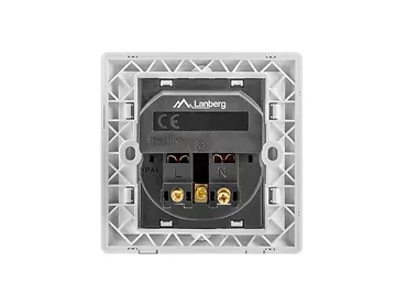 LANBERG Gniazdko podtynkowe 230V pojedyncze + 2x USB 2.1A schuko