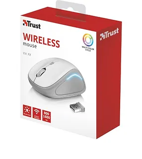 Trust Mysz bezprzewodowa YVI FX biała