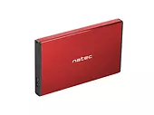 NATEC Kieszeń zewnętrzna HDD/SSD Sata Rhino Go 2,5 USB 3.0 czerwona