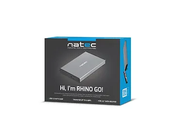 NATEC Kieszeń zewnętrzna HDD/SSD Sata Rhino Go 2,5 USB 3.0 szara