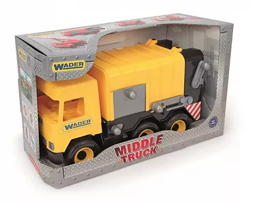 Gotie Śmieciarka żółta 42 cm Middle Truck w kartonie