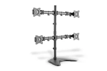 Digitus Stojak biurkowy podwójny z zaciskiem, 2xLCD, max. 27", max. obciążenie 8kg,uchylno-obrotowy 360°