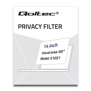 Qoltec Filtr prywatyzujący RODO | 14 cale | 16:9