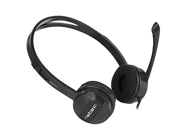 NATEC Słuchawki Canary z mikrofonem czarne
