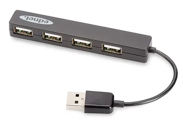 EDNET HUB/Koncentrator 4-portowy USB 2.0 HighSpeed, czarny
