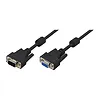 LogiLink Kabel przedłużacz VGA 2xferryt, 5m, czarny