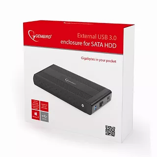 Gembird Obudowa zewnętrzna 3.5 USB 3.0 Czarna