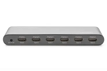 Rozdzielacz/Splitter HDMI 5-portowy, 4K 60Hz UHD 3D HDR, HDCP 2.2, audio