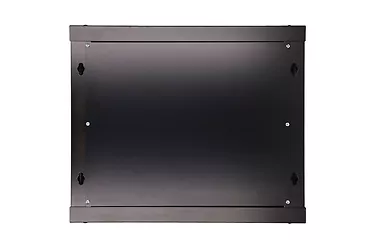 Holdit Szafka wisząca rack 9U 600x450 czarna szklane drzwi