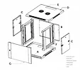 Holdit Szafka wisząca rack 9U 600x450 czarna szklane drzwi