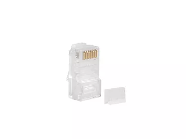 LANBERG Wtyk sieciowy RJ45 8P8C kat.6 UTP (100szt) z prowadnicą do linki i do drutu