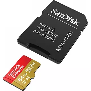 Karta Pamięci SanDisk Extreme microSDXC 64GB 160/60 MB/s V30 A2 U3 4K