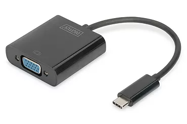 Digitus Adapter graficzny VGA 1080p FHD na USB 3.1, czarny, dł. 15cm