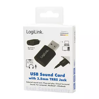 LogiLink Karta dźwiękowa USB 2.0 3.5mm TRRS jack