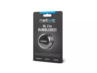 NATEC Hub USB 4 porty Bumblebee USB 2.0 czarny