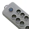 Qoltec Listwa antyprzepięciowa Quick Switch, 8 gniazd, 2,5m, szara