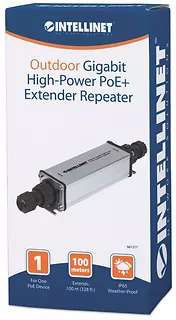 Epee Gigabitowy zewnętrzny extender repeater PoE/PoE+ 1-portowy