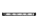 LANBERG Patch panel pusty 24 porty 1U 19 cali czarny do modułów keystone