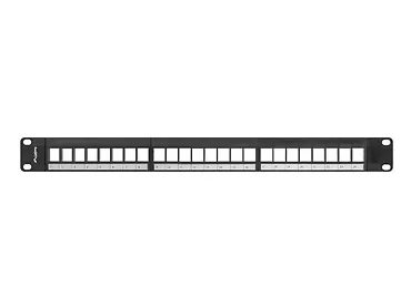 LANBERG Patch panel pusty 24 porty 1U 19 cali czarny do modułów keystone