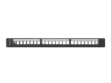 LANBERG Patch panel pusty 24 porty 1U 19 cali czarny z organizerem do modułów keystone