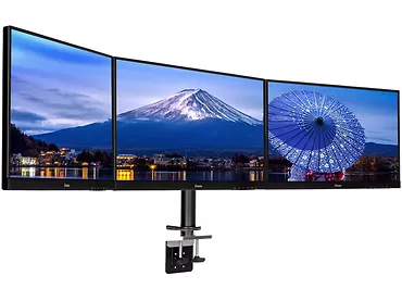 Uchwyt na 3 monitory IIYAMA DS1003C-B1 , mocowanie do blatu, regulacja w poziomie, pionie i wysokości, PIVOT