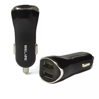 Qoltec Ładowarka samochodowa 2xUSB 2.1A czarna