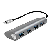 LogiLink Hub 4xUSB 3.1, USB-C, aluminiowa obudowa