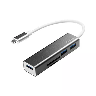 LogiLink Hub USB-C 3.0 3 porty z czytnikiem kart