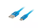 LANBERG Kabel Premium USB micro BM - AM 2.0 1m niebieski QC 3.0