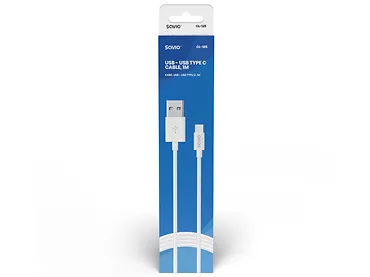 Kabel Przewód USB – USB typ C 1m SAVIO CL-125 fast 480Mbps biały