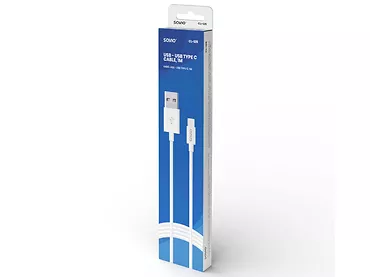 Kabel Przewód USB – USB typ C 1m SAVIO CL-125 fast 480Mbps biały