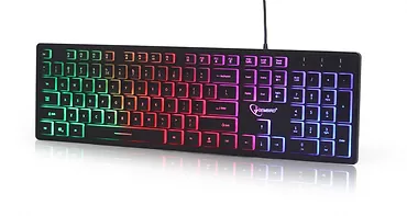 Gembird Klawiatura multimedialna podświetlenie/rainbow