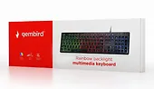 Gembird Klawiatura multimedialna podświetlenie/rainbow