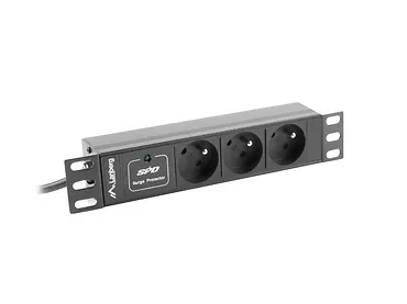 LANBERG Listwa zasilająca Rack PDU 10 1U 3x PL 2m 10A czarna C14