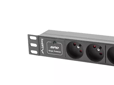 LANBERG Listwa zasilająca Rack PDU 10 1U 3x PL 2m 10A czarna C14